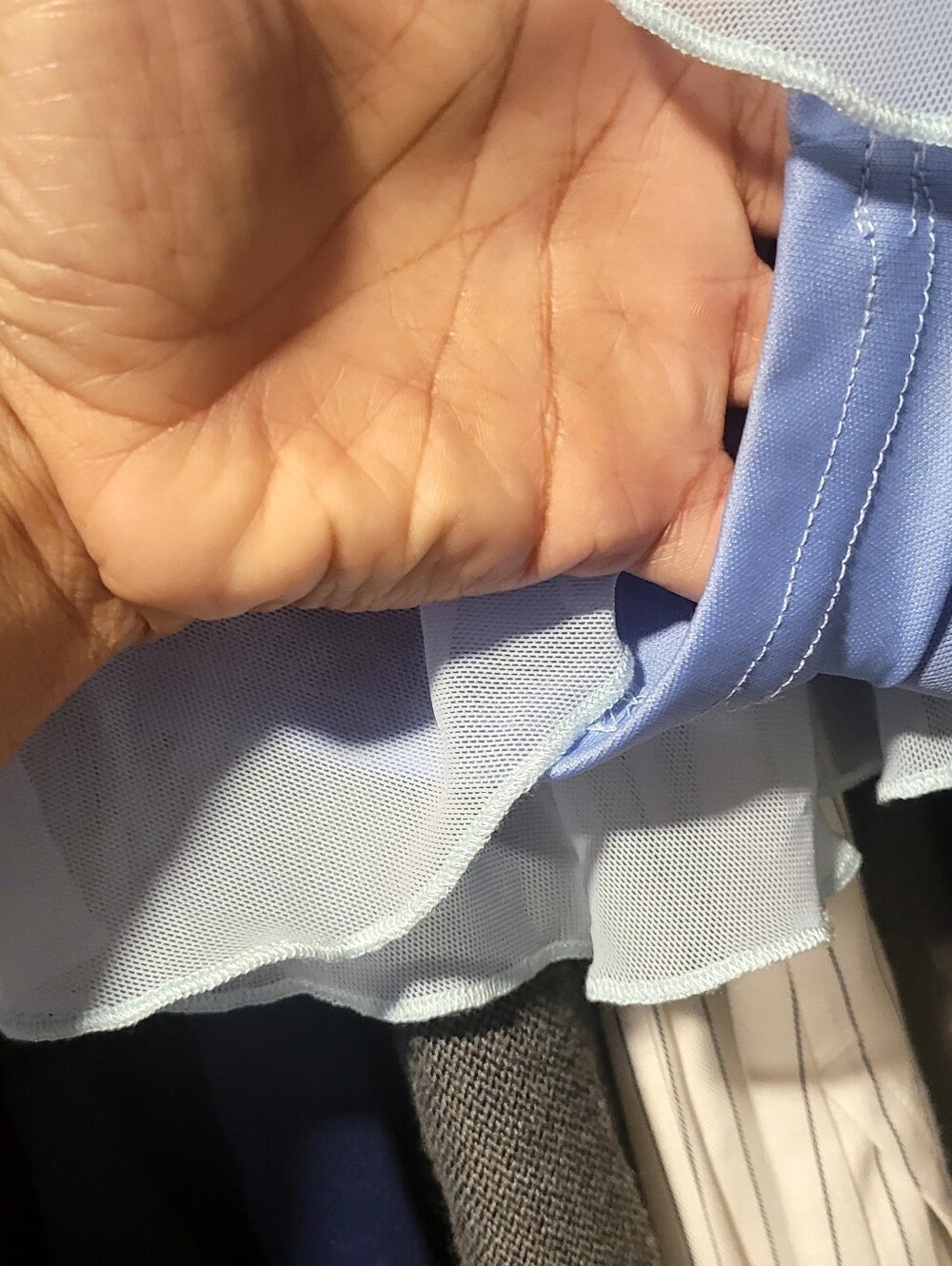 5 For $25 Shein Light Blue Ruffled Mini Skirt with Tie Waist - Picture 4 of 4